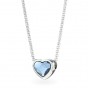 Колие с Кристали Сваровски/Swarovski Heart, Denim Blue